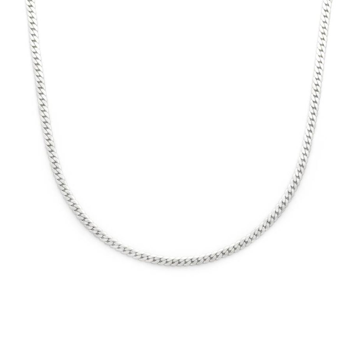 GENERICO - Cadena Lomo De Corvina Plano Plateado Para Hombre