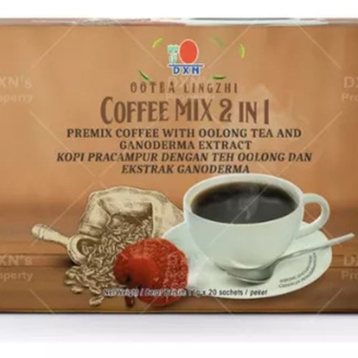 DXN - Dxn Mezcla Cafe Ganoderma y Te Oolong -Lingzhi Coffee Mix 2 in1