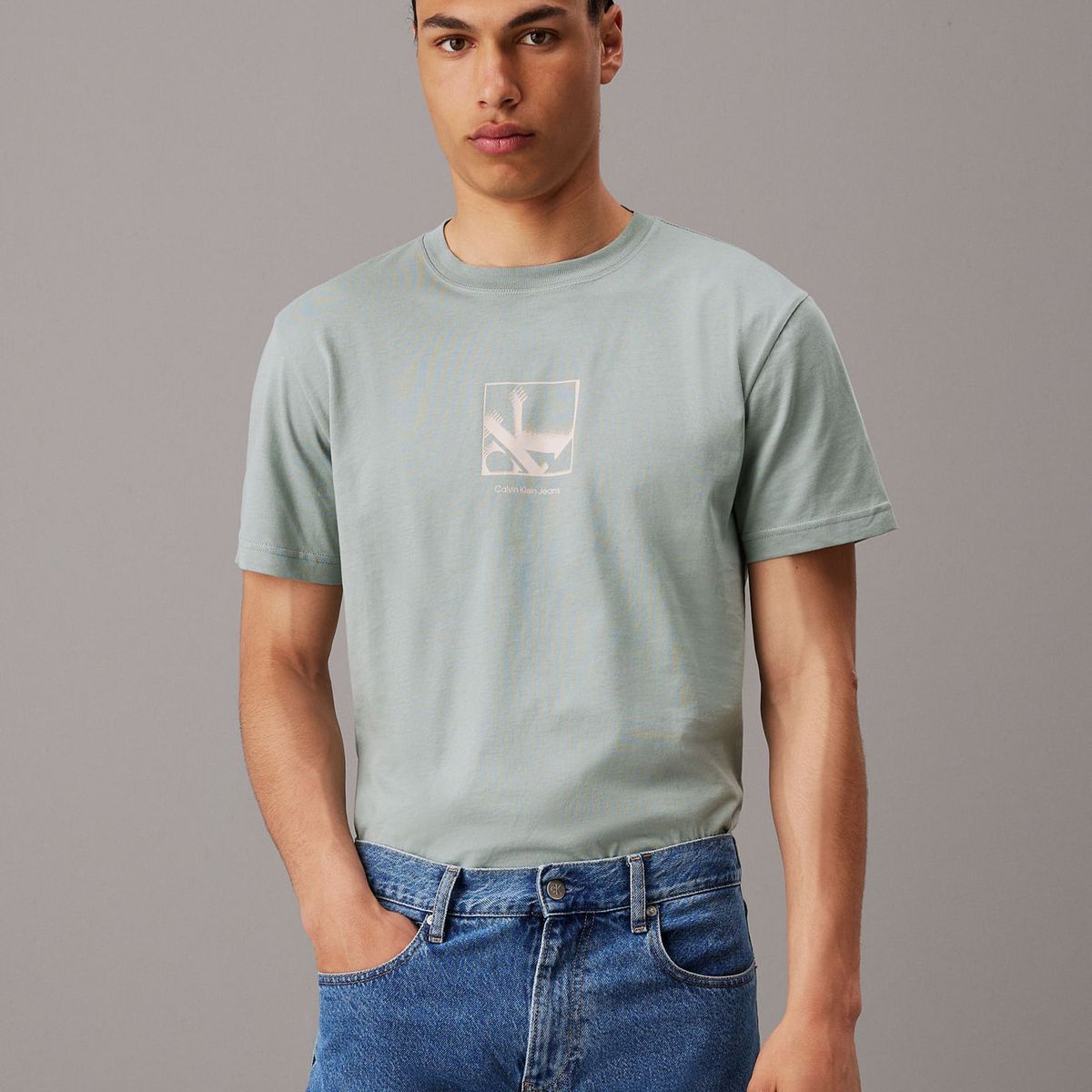 CALVIN KLEIN - CAMISETA GRID BOX TEE