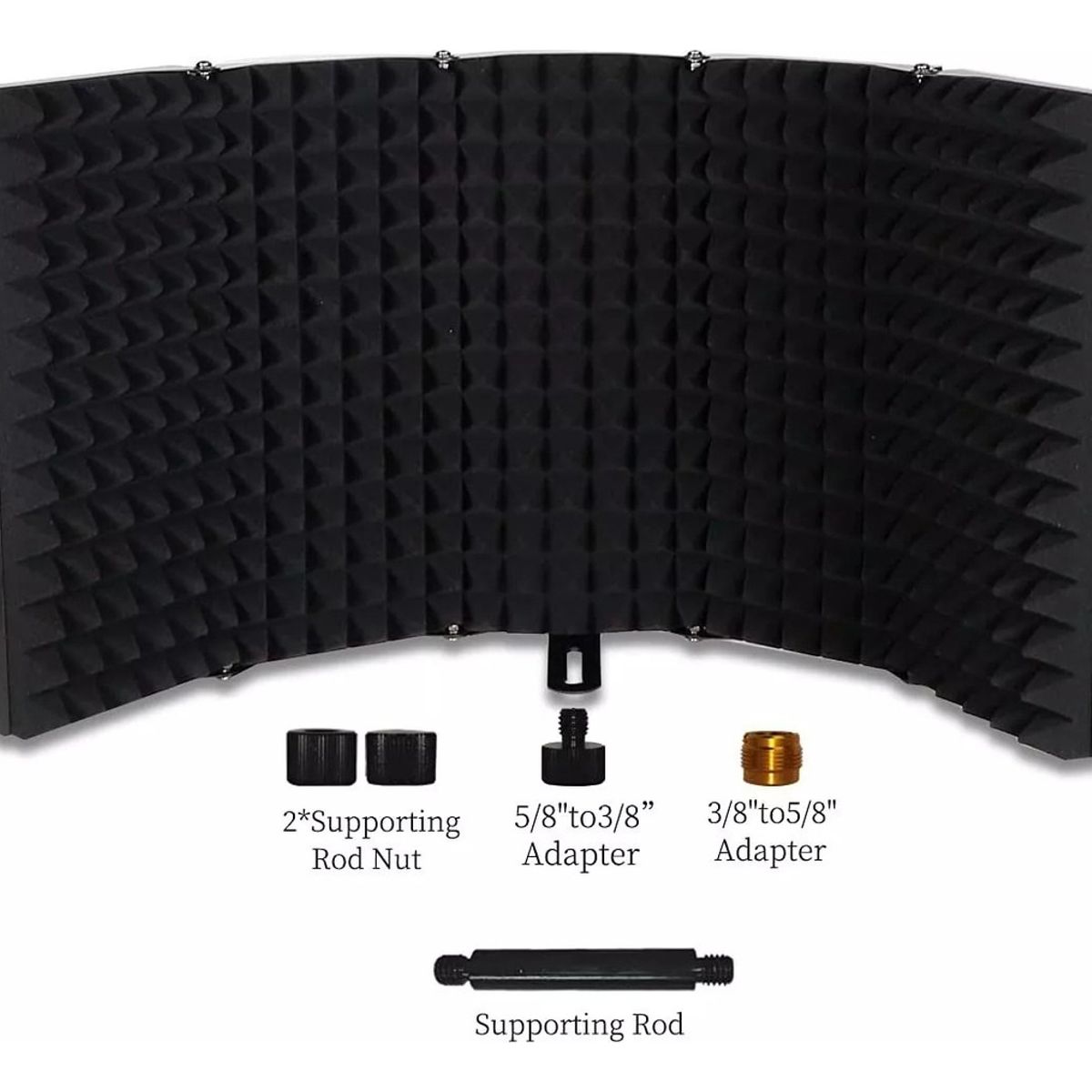 U BUY - Panel Acústico Aislamiento Portátil Micrófono 5 Panel Metal