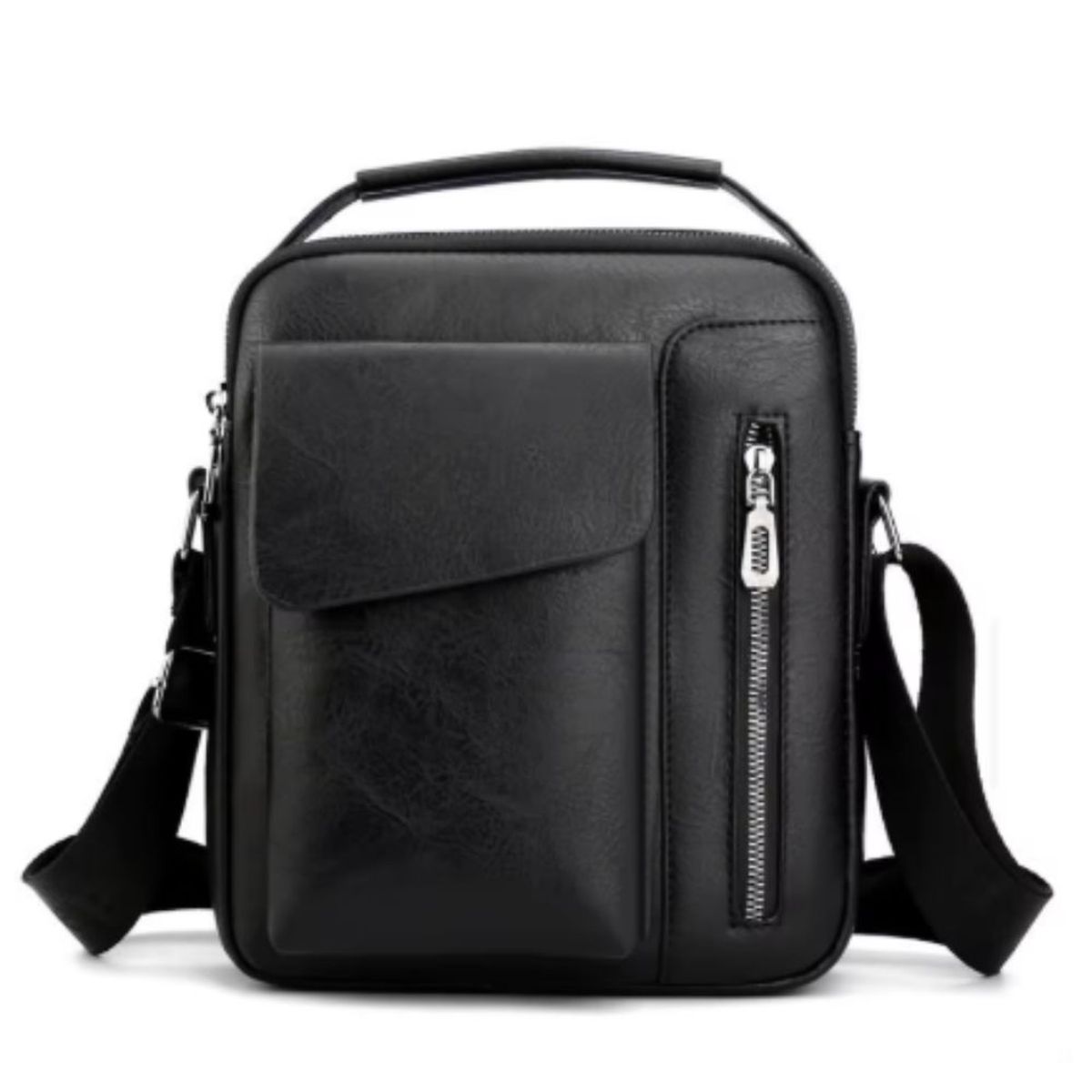 GENERICO - Bolso de lujo de cuero PU para hombre casual con cierre-