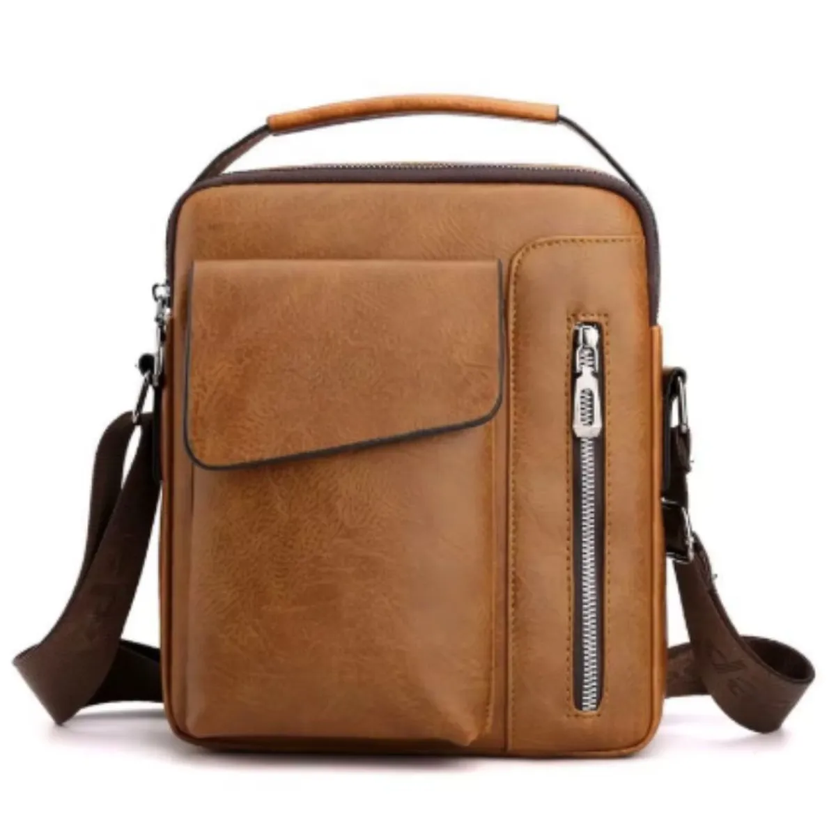 GENERICO - Bolso de lujo de cuero PU para hombre casual con cierre-