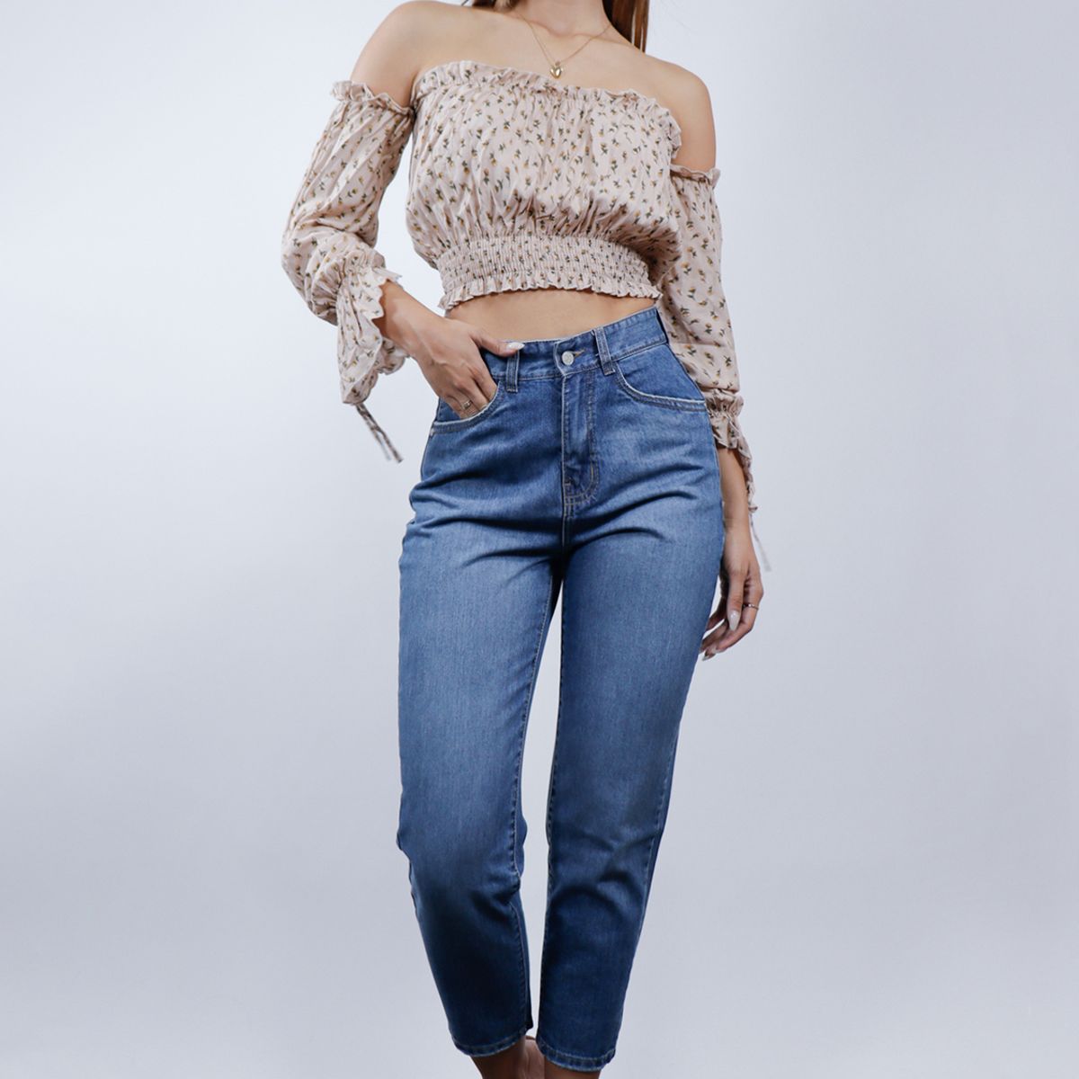 GENERICO - MOM JEANS MUJER FORCAPS PAULA