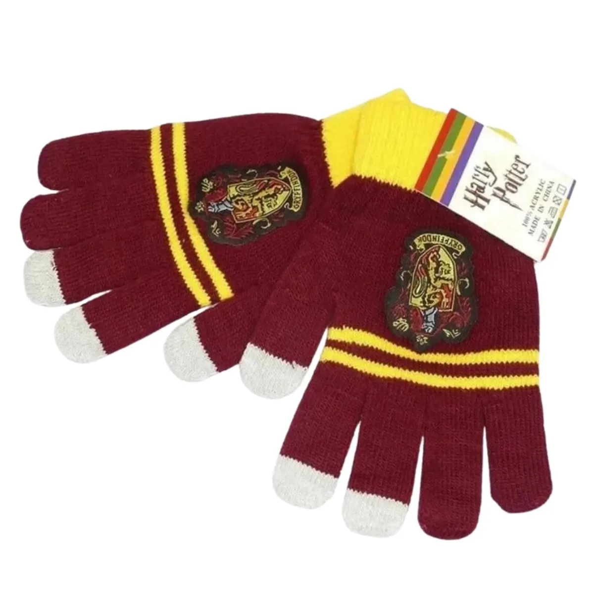 GENERICO - Guantes Gryffindor Harry Potter Hilo Tejido - Niños y Adulto