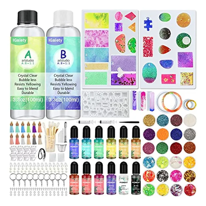 TOYUN TOYUN - Kit De Fabricación De Joyas De Resina 240 Piezas Juego De