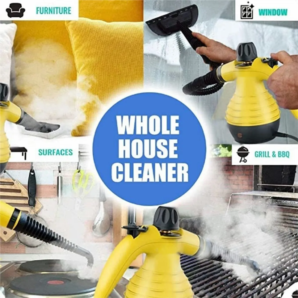 QUICK - Limpiador A Vapor Pistola Limpieza Alta Presión 1000w