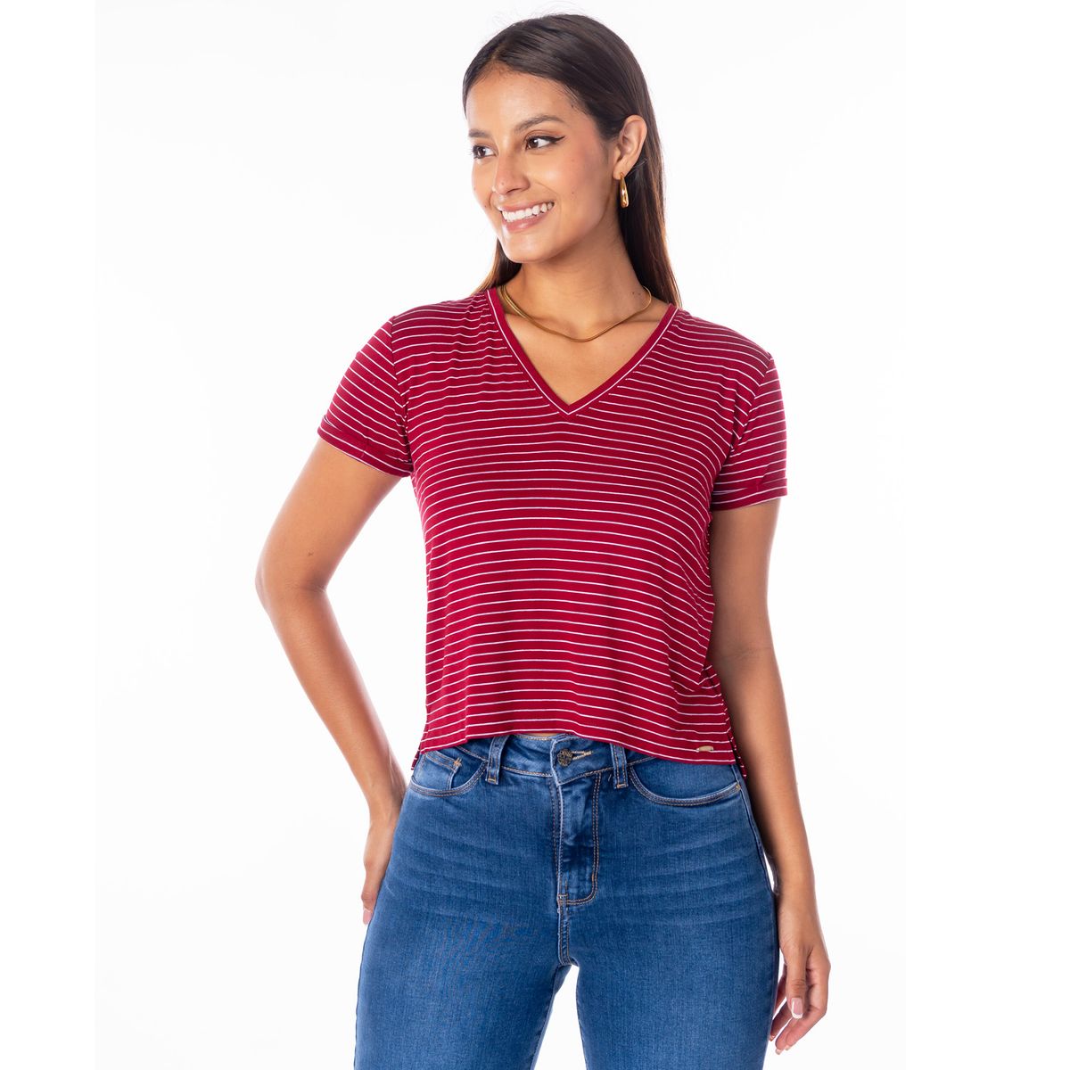 JAROLA - Polo Cuello V Listado Jarola Claudia