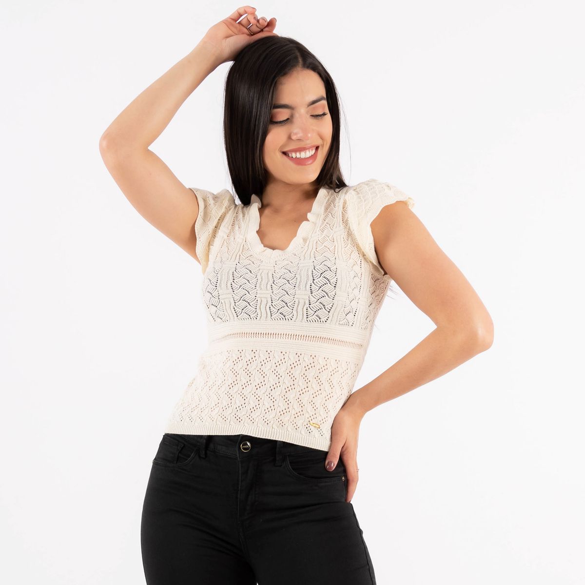 JAROLA - Top Tejido Mujer Jarola Mel