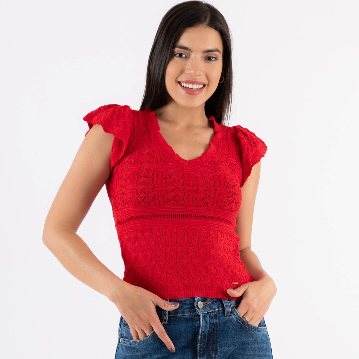 JAROLA - Top Tejido Mujer Jarola Mel