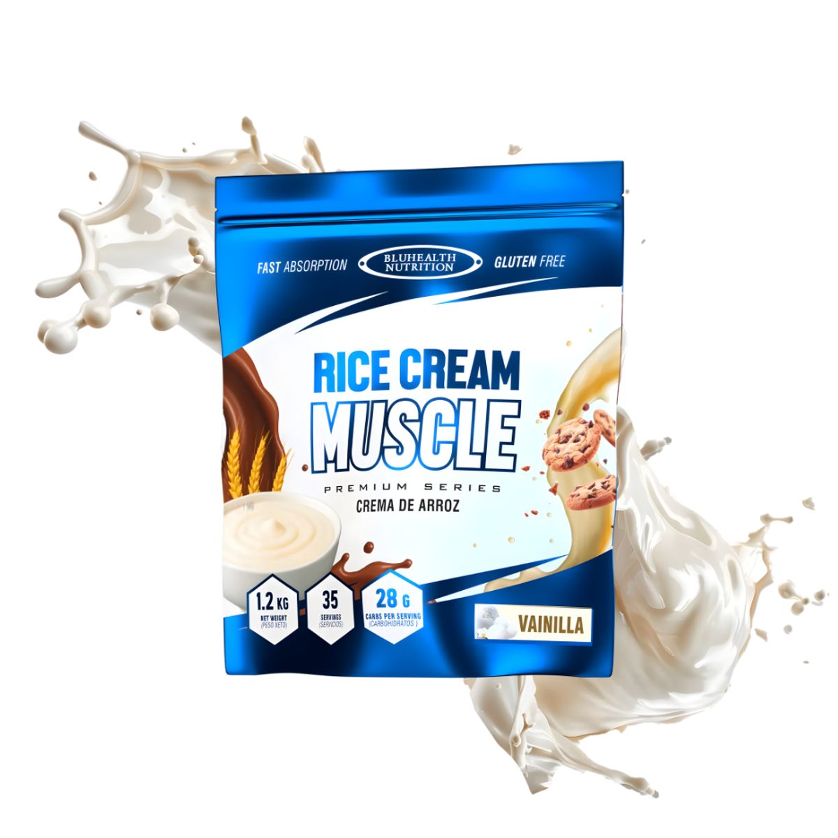 GENERICO - Crema de arroz Bluhealth Nutrition 1.2 kg - Vainilla