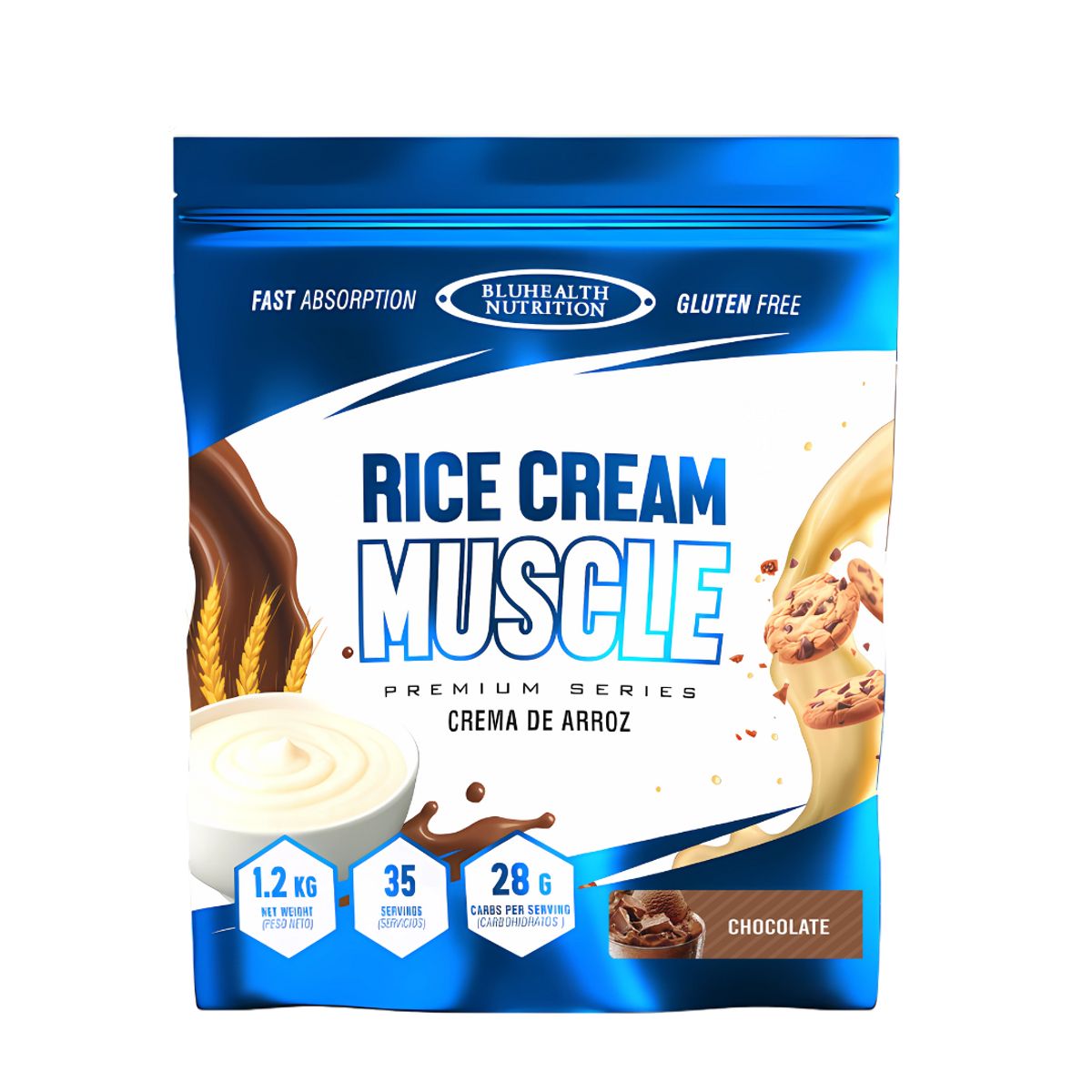 GENERICO - Crema de arroz Bluhealth Nutrition 1.2 kg - Chocolate