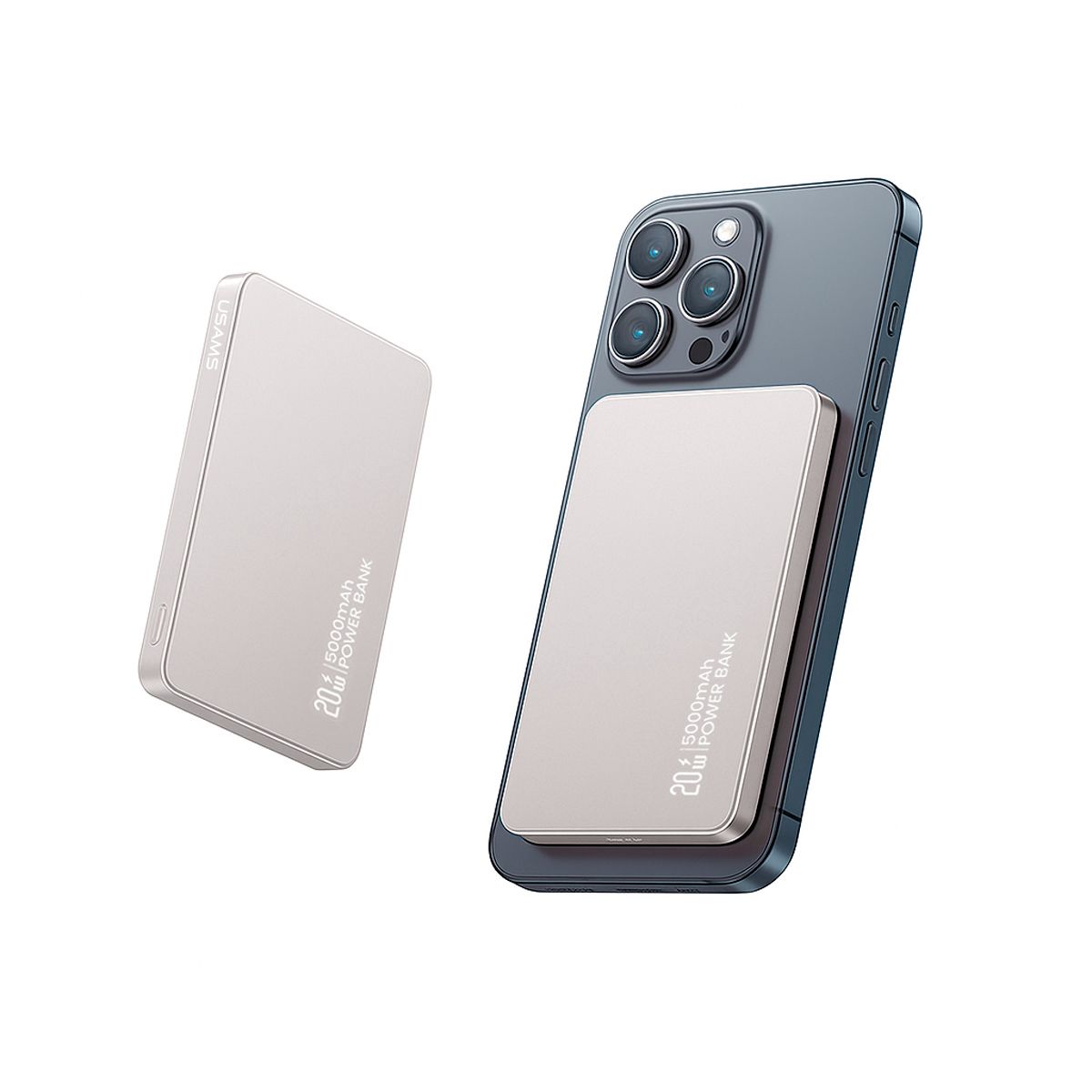 USAMS - Cargador Batería Portá PowerBank USAMS Magsafe 5000mAh Titan