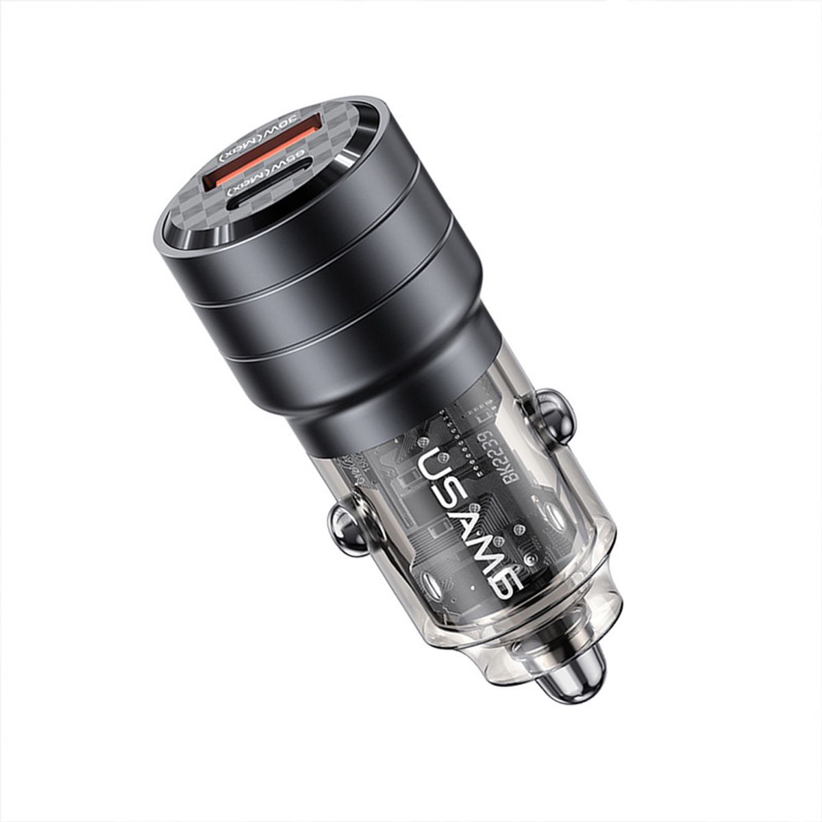 USAMS - Cargador celular para Auto rápido USAMS USB+C 95W Negro