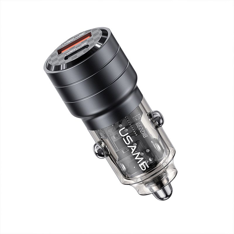 USAMS - Cargador celular para Auto rápido USAMS USB+C 95W Negro