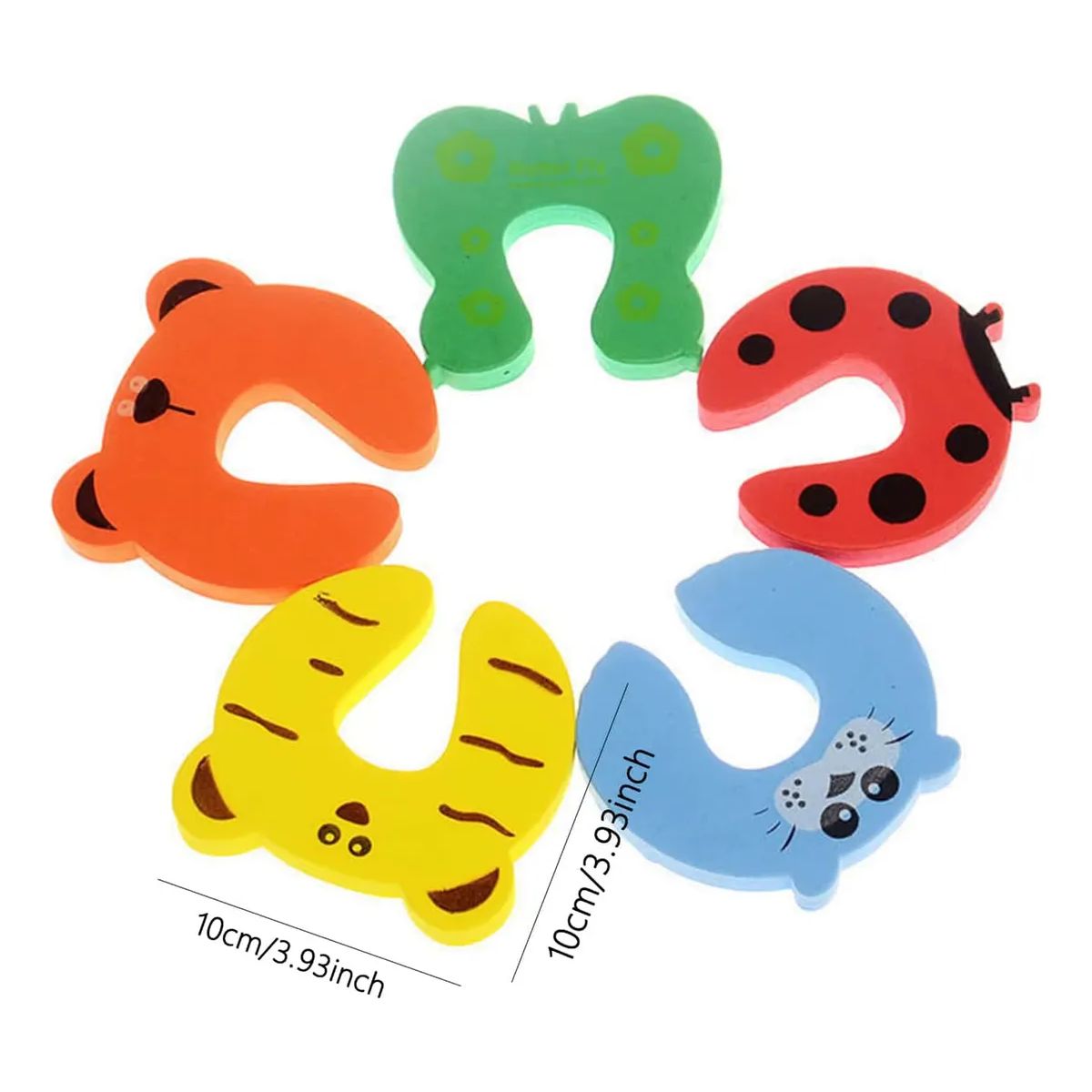 GENERICO - PACK X3 TOPE DE PUERTA INFANTIL NIÑOS ANTIGOLPE ANIMALITOS OSO