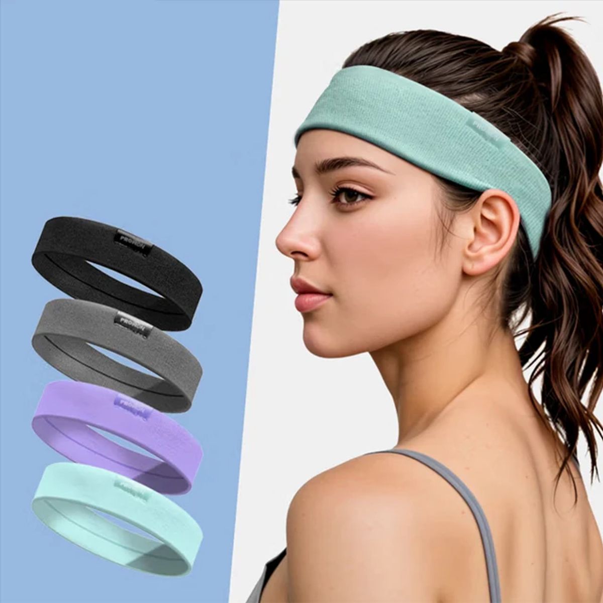 PROIRON - Vincha Deportiva Celeste