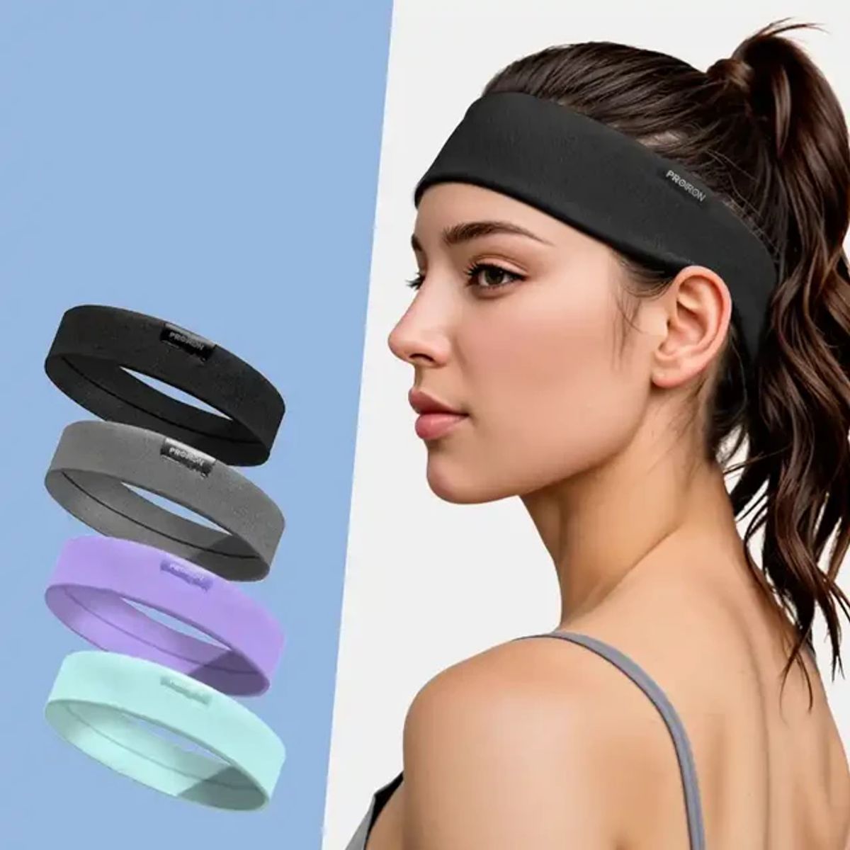 PROIRON - Vincha Deportiva Negra