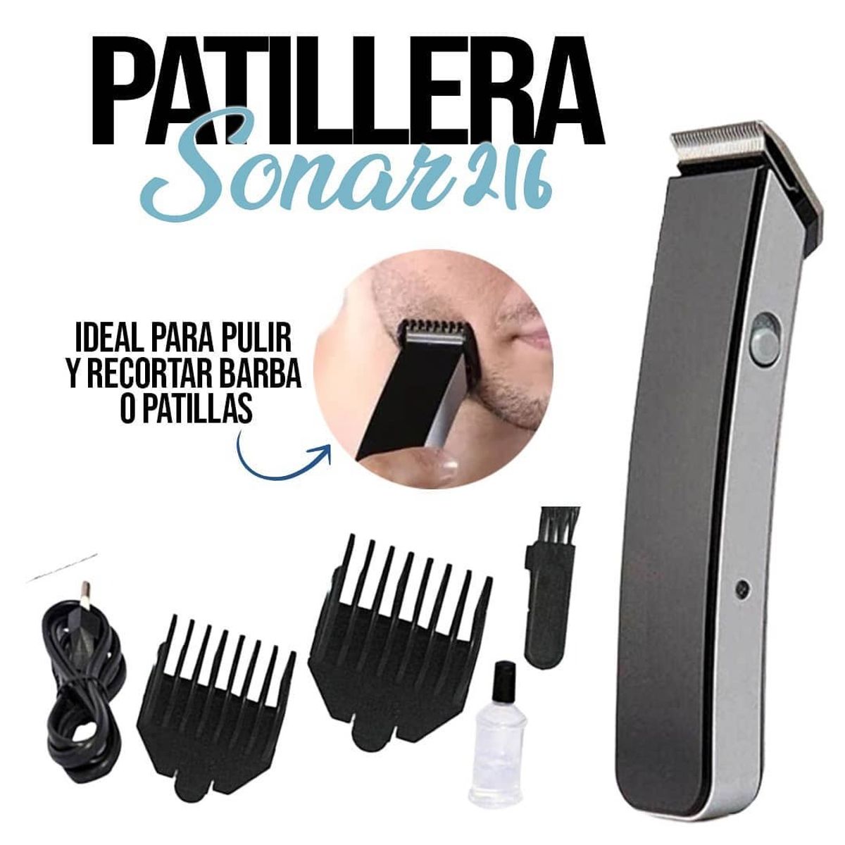 OEM - SONAR SN 216 Patillera Recortadora de Cabello Recargable Cortapelo