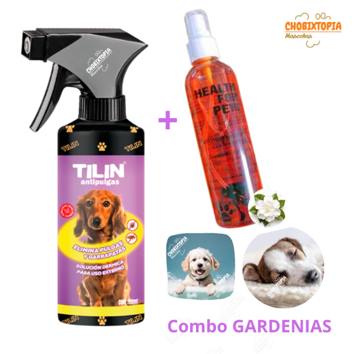 PLOP - ANTIPULGAS TILINx180mL-COLONIA HEALTHx70mL GARDENIA