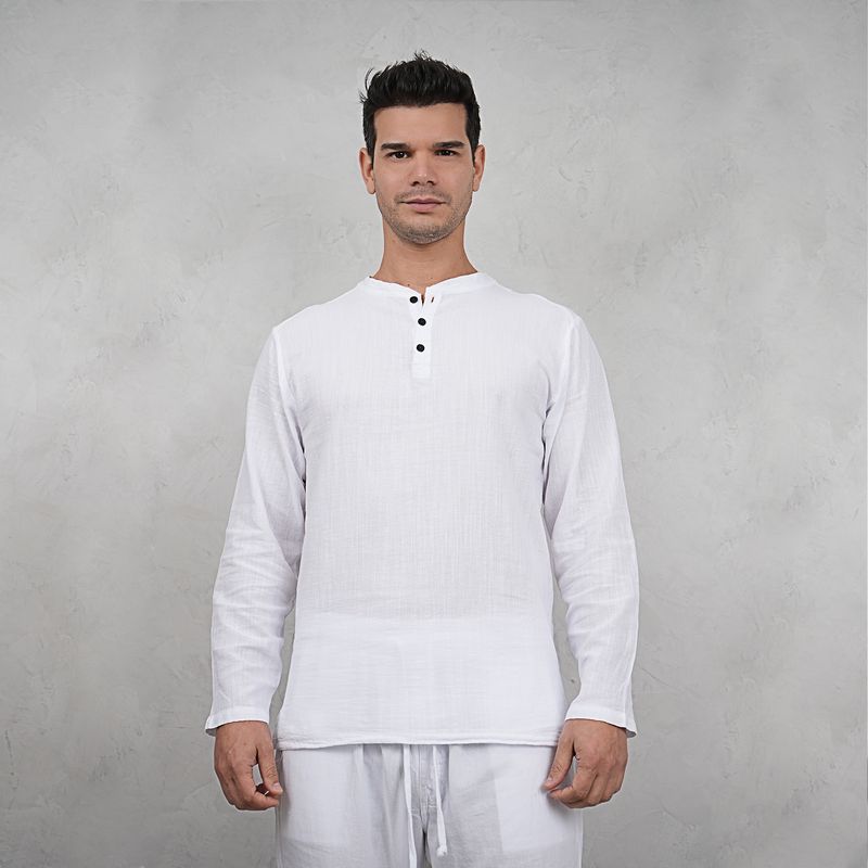 FORBER - Camisa Blanca Manga Larga Hombre