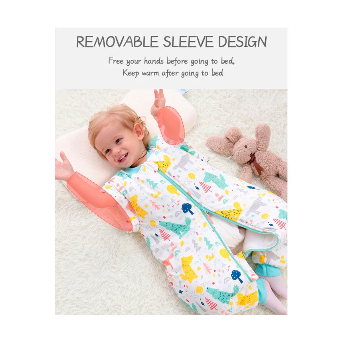 GENERICO - Pijama Saco de Dormir Infantil 100% Algodon Talla M (2 a 4 años)