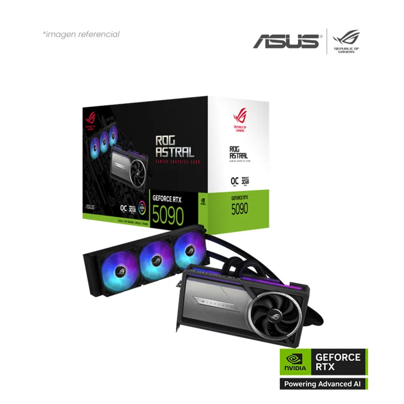 ASUS - TARJETA DE VIDEO ASUS GEFORCE RTX 5090 32GB GDDR7 ROG ASTRAL LC OC