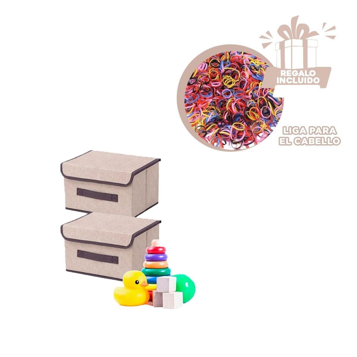 RYBIU IMPORT - Pack4 Caja Multifuncional en Color Beige Y+Ligas de Regalo