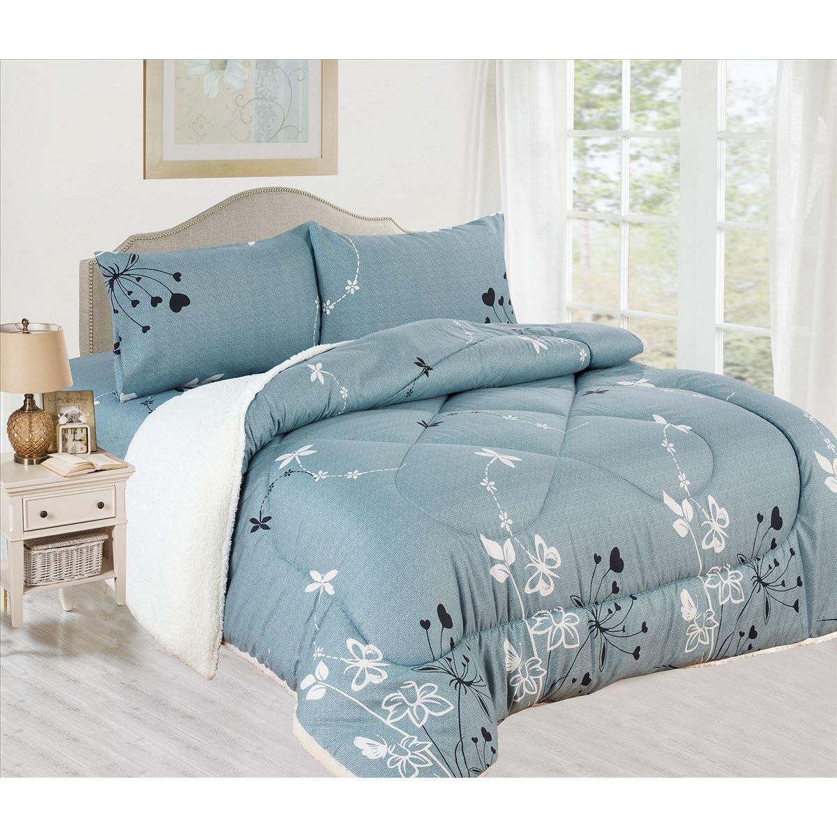 CASATEX - EDREDÓN CASATEX ALGODÓN CON SHERPA EN 2 PLAZAS