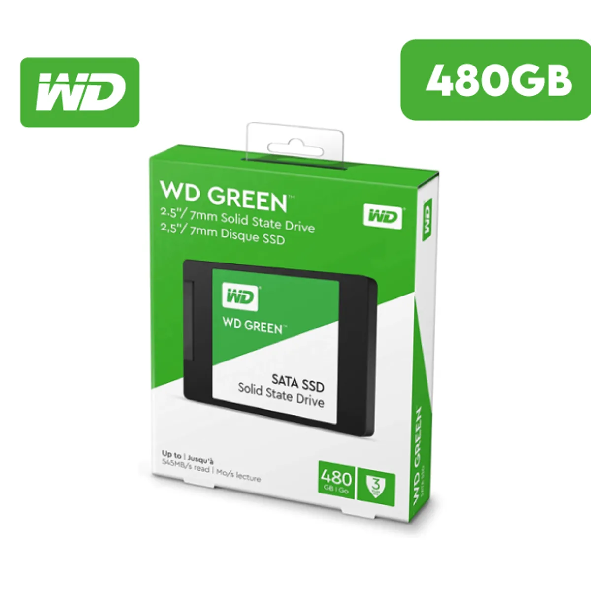 WESTERN DIGITAL - Disco Solido Western Digital Green Sata 2.5 de 480GB