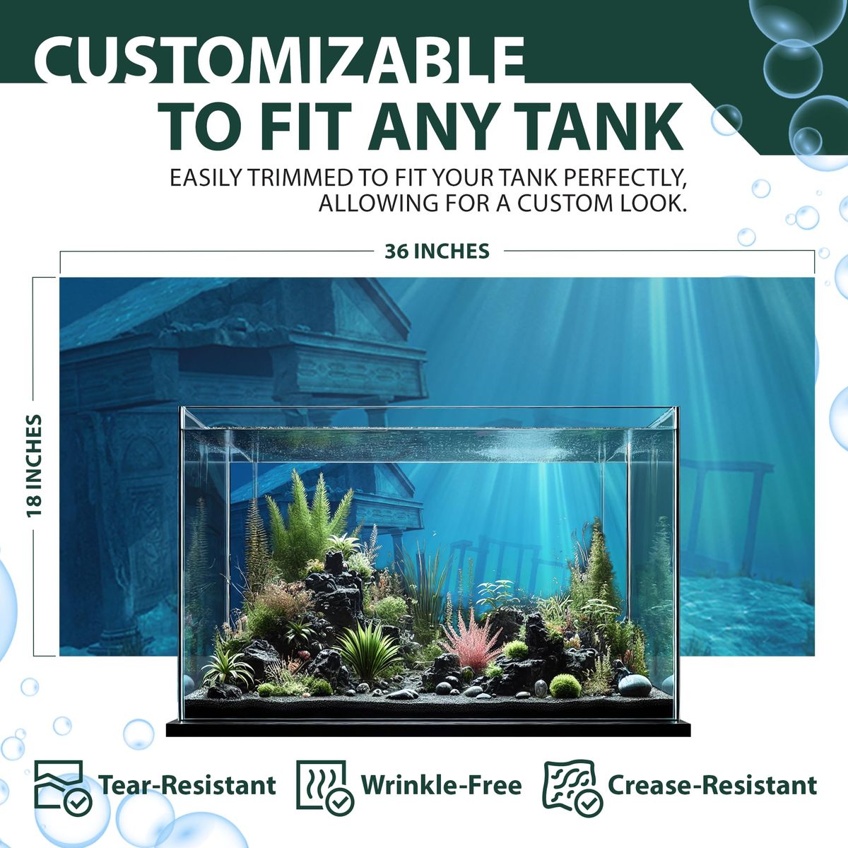 GENERICO - Diseño Fondo para Pecera Coral Hermoso Acuario Pez