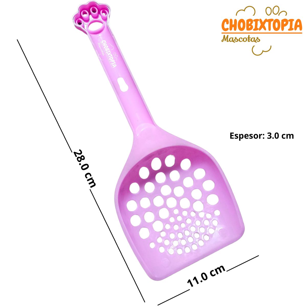 GENERICO - PALA RECOGEDOR PARA ARENA DE GATOS GARRITA ROSA