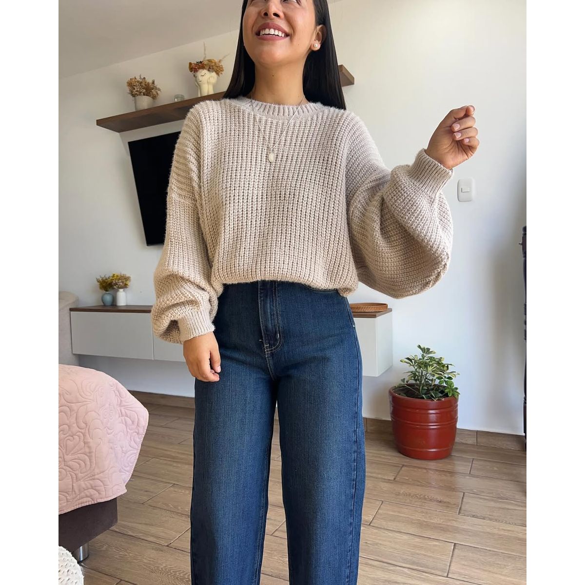 GENERICO - CHOMPA DE DAMA CUELLO REDONDO