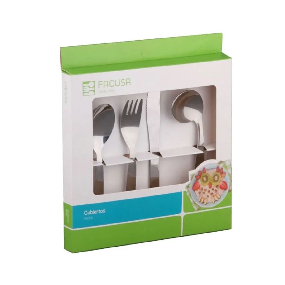 FACUSA - Set Cubiertos Bebe X 4 Pz Mod.723 Cja - Facusa
