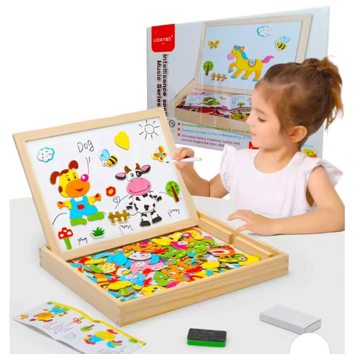 GENERICO - Pizarra Didáctica Magnética Montessori Arma crea y dibuja