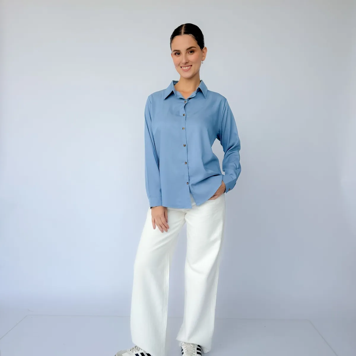 INTROSPECTIVA MODA - CAMISÓN CHAMBRAY MODELO ARLETTE