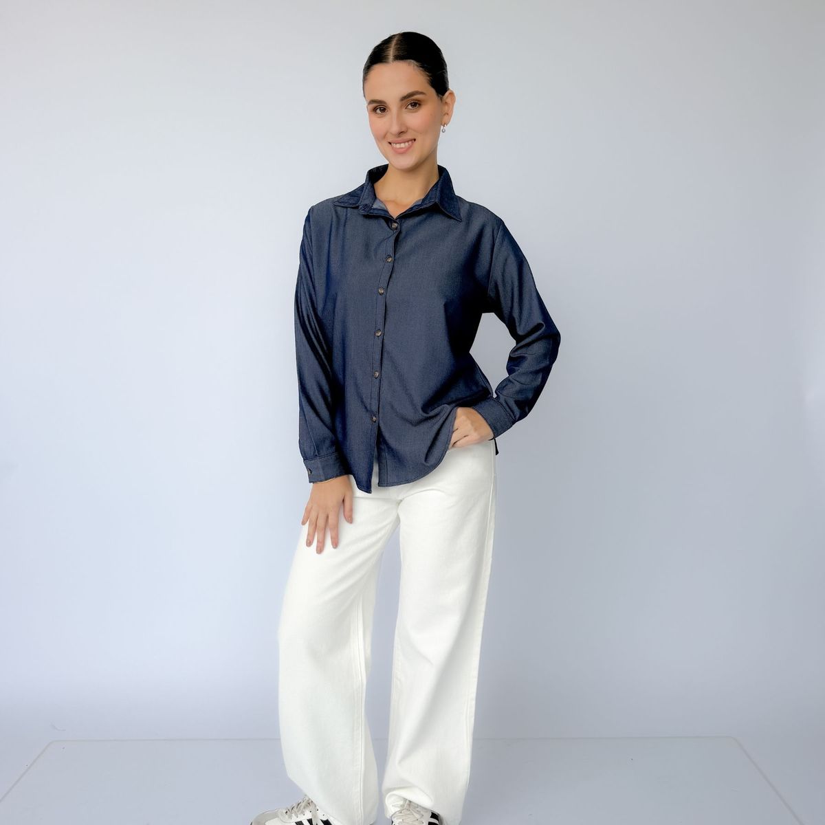 INTROSPECTIVA MODA - CAMISÓN CHAMBRAY MODELO ARLETTE