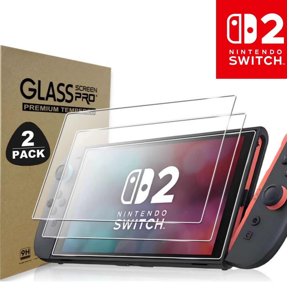 GENERICO - 02 Protectores Pantalla Mica Vidrio Templado Nintendo Switch 2
