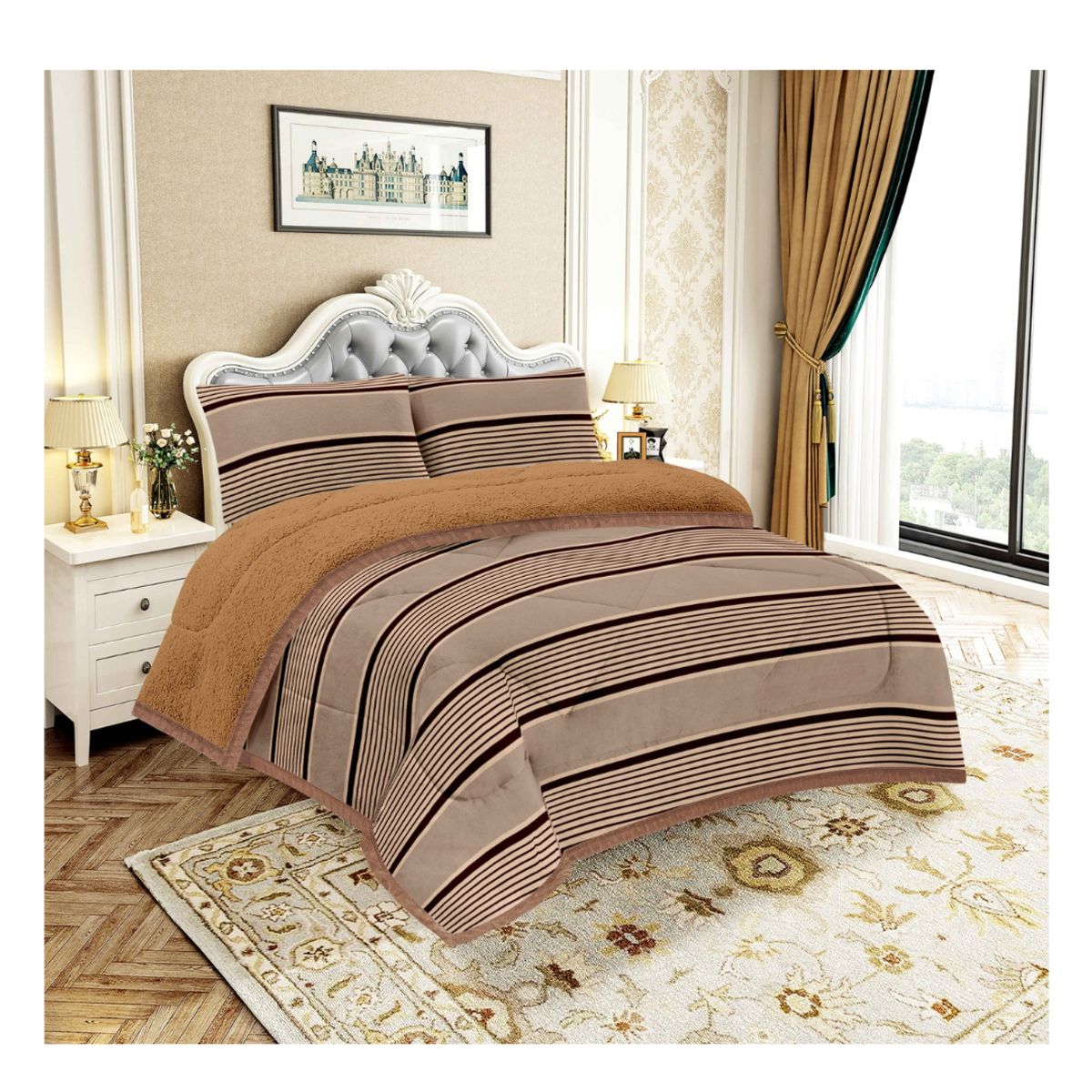 GOLDSUN - COBERTOR CON CARNERO EN 3 PIEZAS