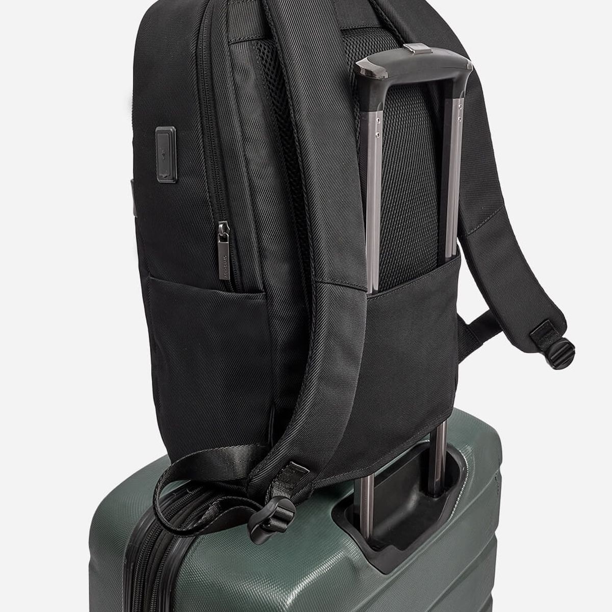 GENERICO - MOCHILA LONA NEGRA SPENCE