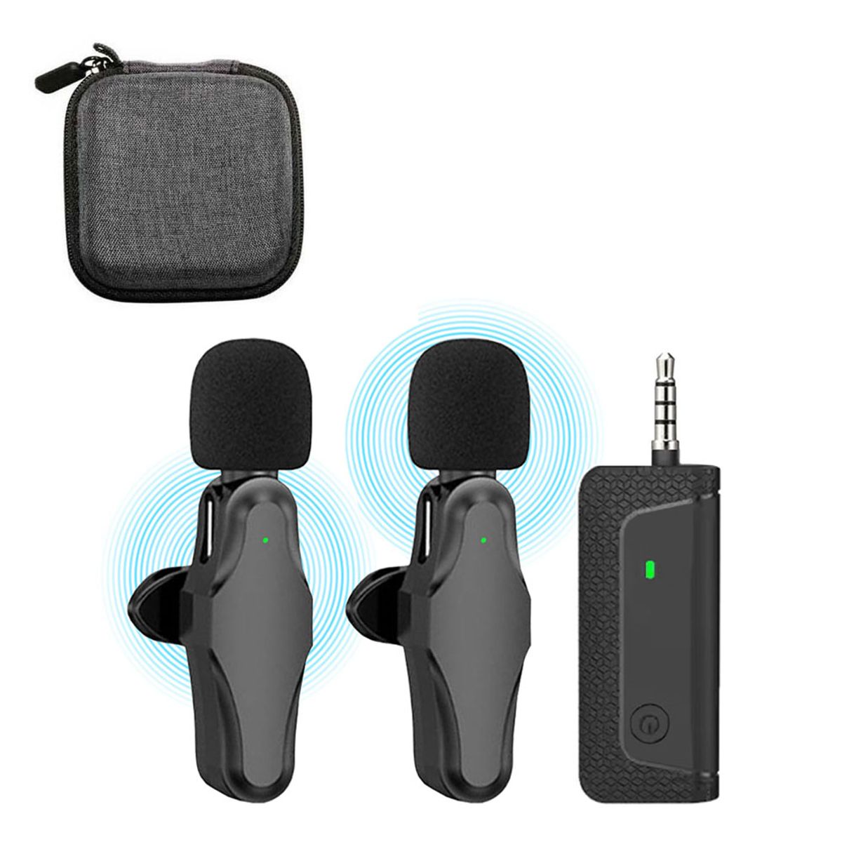 OEM - Micrófonos Dual K35 Pro para cámaras,  celulares y Equipos con estuche