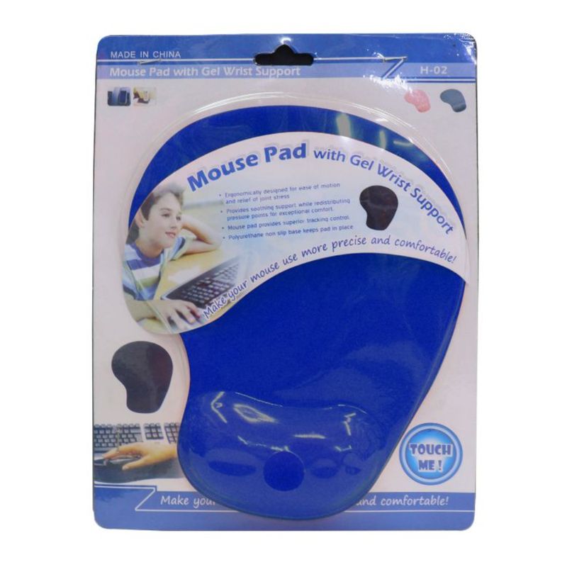 GENERICO - Pad Mouse Con almuadilla de Gel para Descansador De Mano - Azul