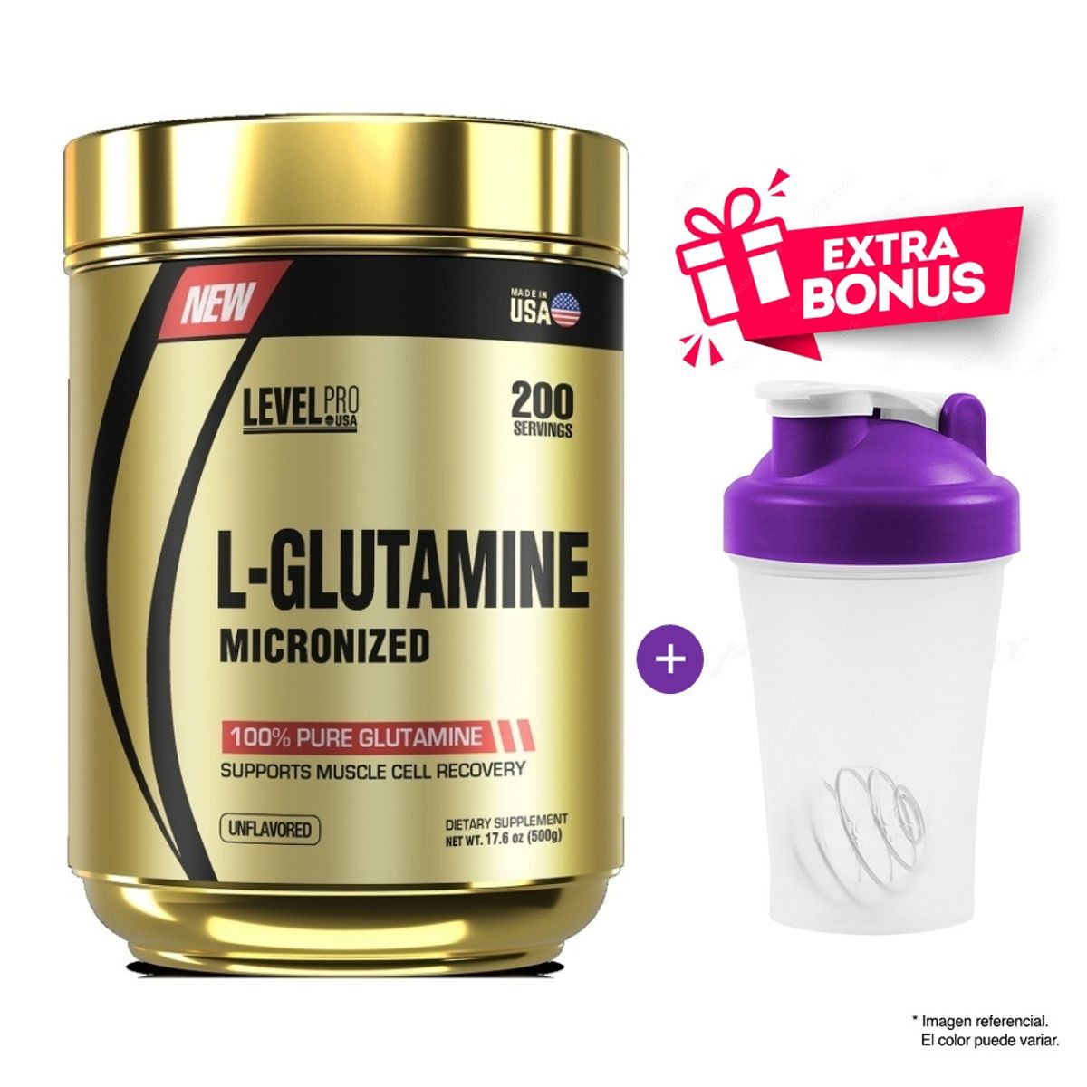 LEVEL PRO - Glutamina Level Pro Glutapure 500gr