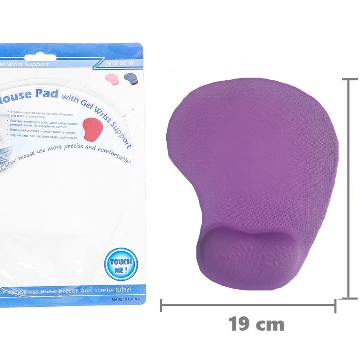 GENERICO - Pad Mouse Con almuadilla de Gel para Descansador De Mano - MORADO