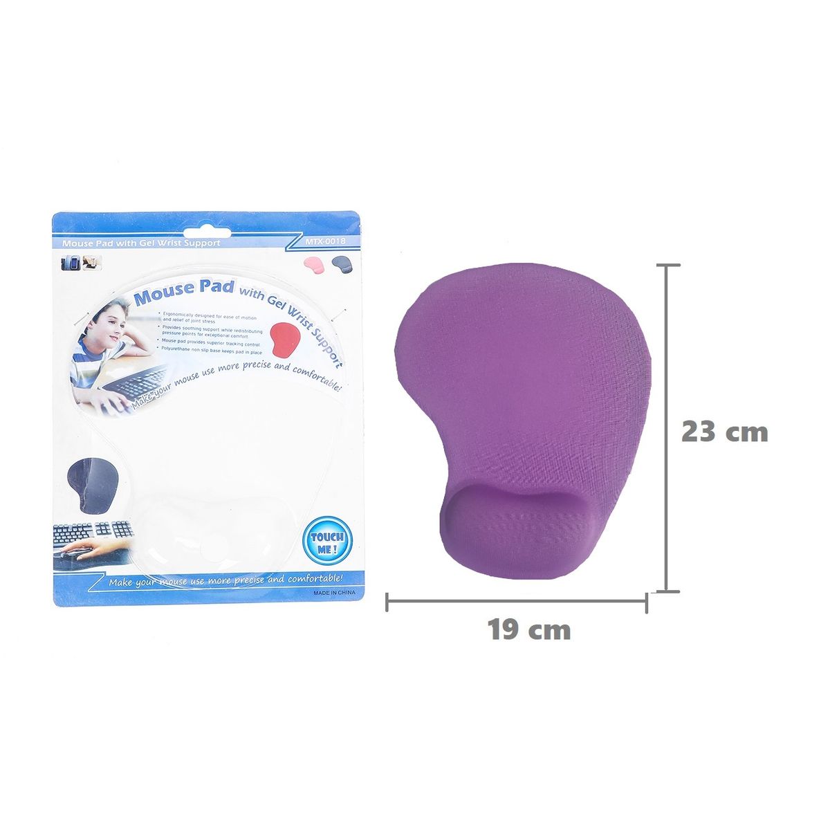 GENERICO - Pad Mouse Con almuadilla de Gel para Descansador De Mano - MORADO
