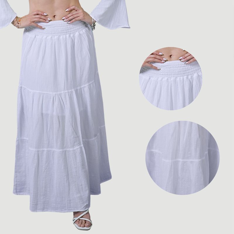 FORBER - Falda Blanca Larga Mujer