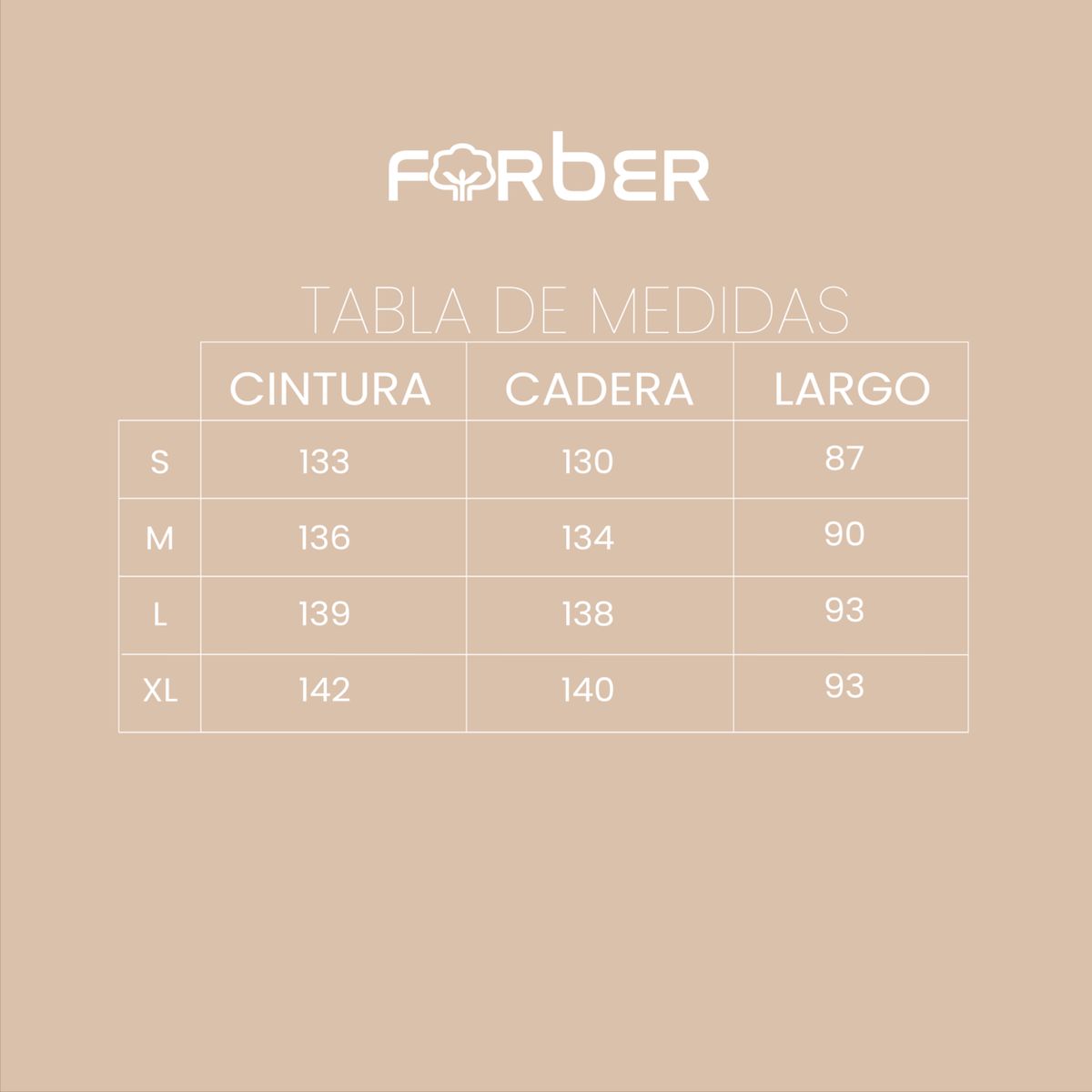 FORBER - Falda Blanca Larga Mujer