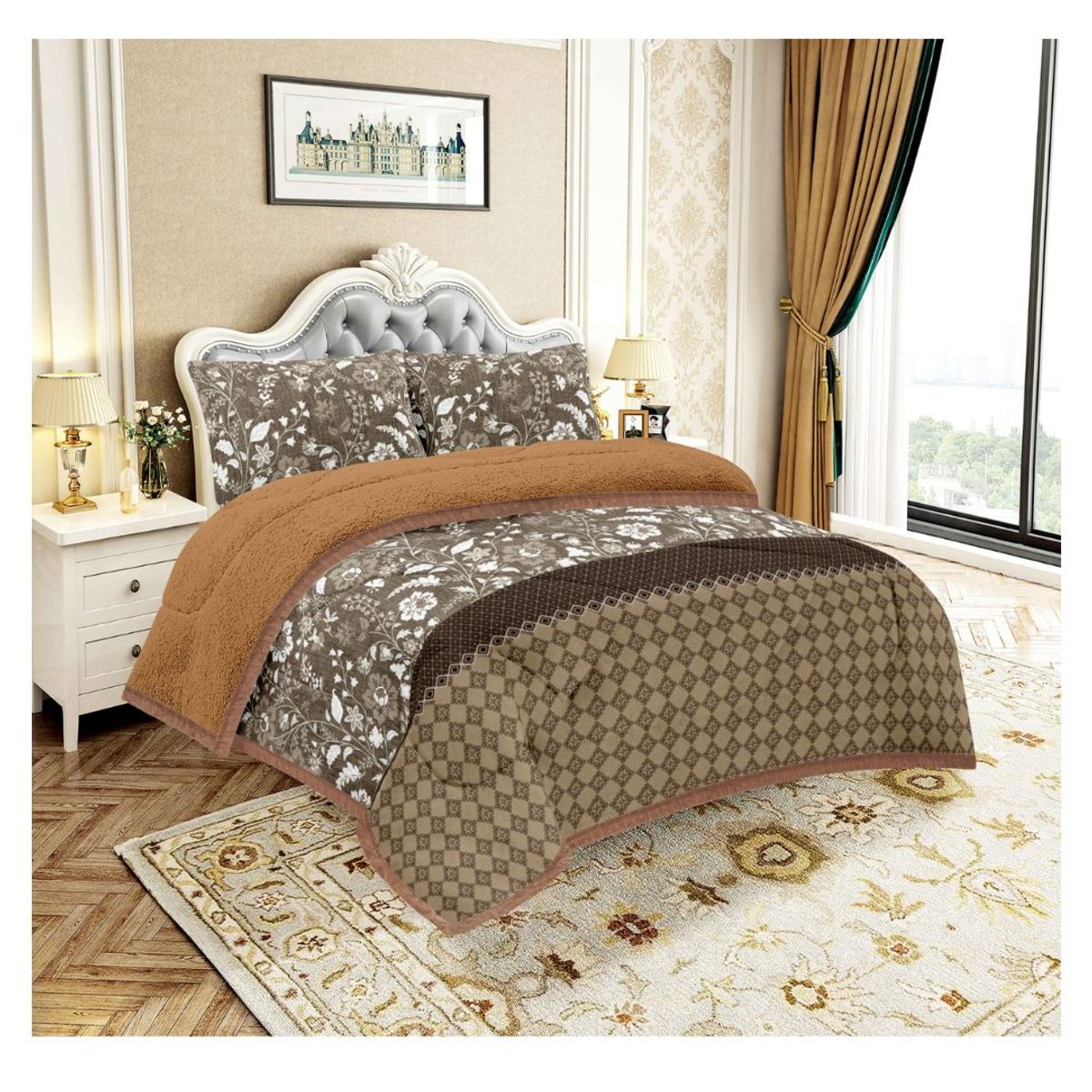 GOLDSUN - COBERTOR CON CARNERO EN 3 PIEZAS