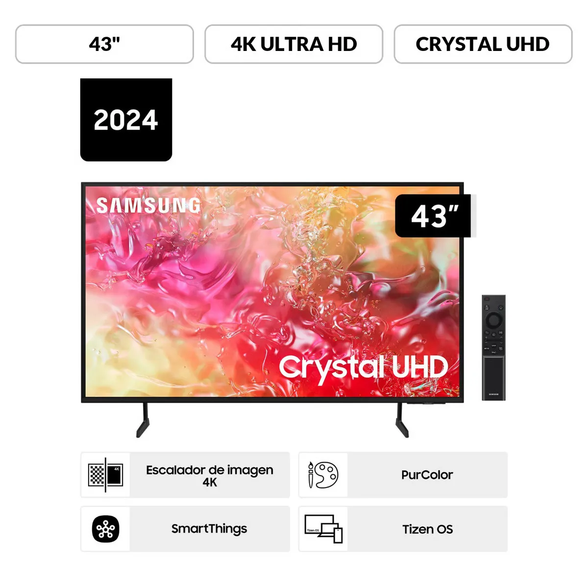 SAMSUNG - TV SAMSUNG 43 UN43DU7000 SMART LED 4K-ULTRA HD