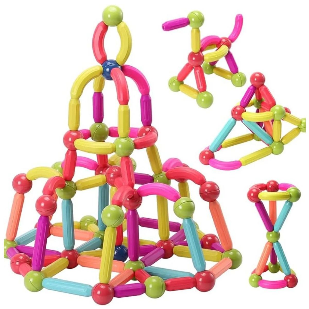 GENERICO - Bloques de Construcción Magnéticos 42 pcs Magnetic Sticks