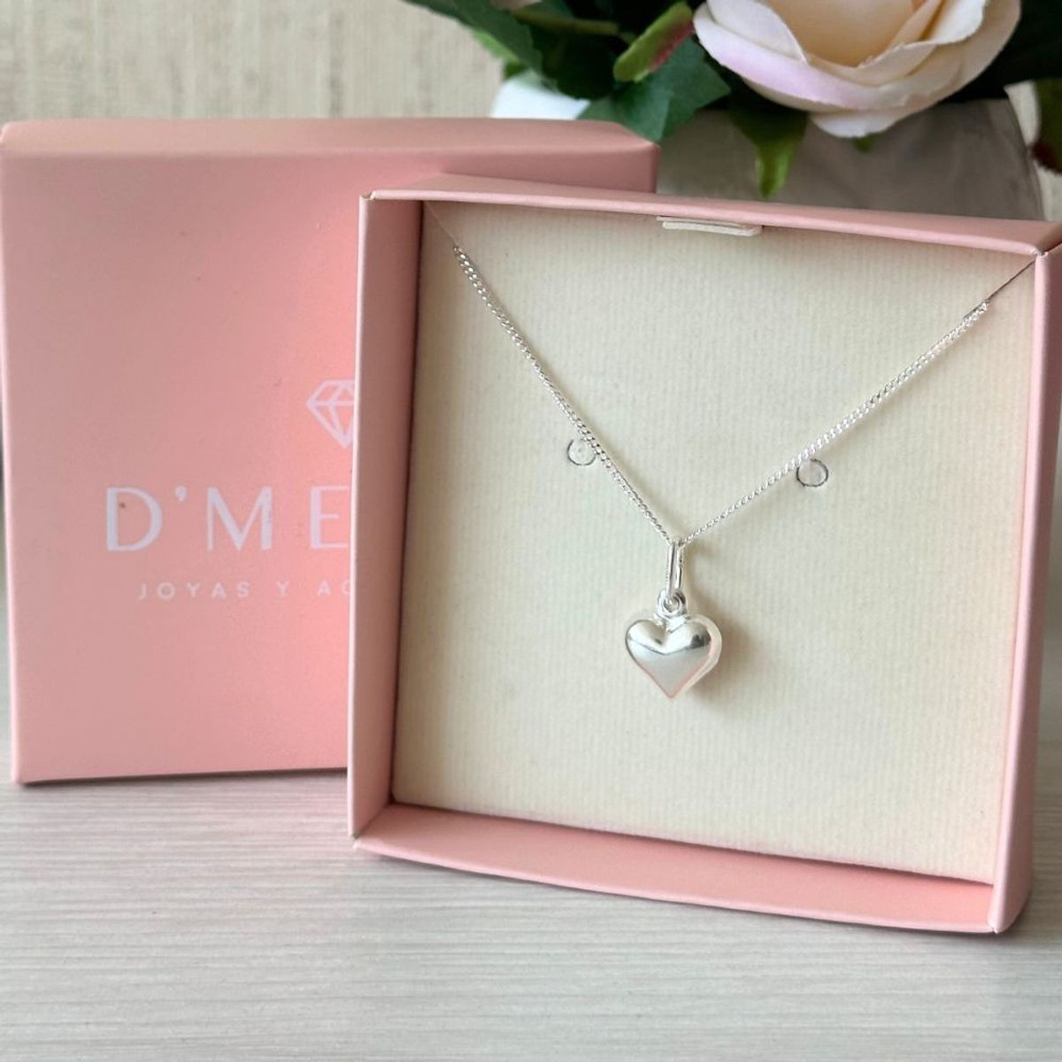 GENERICO - Collar Bombita Corazón Plata 925